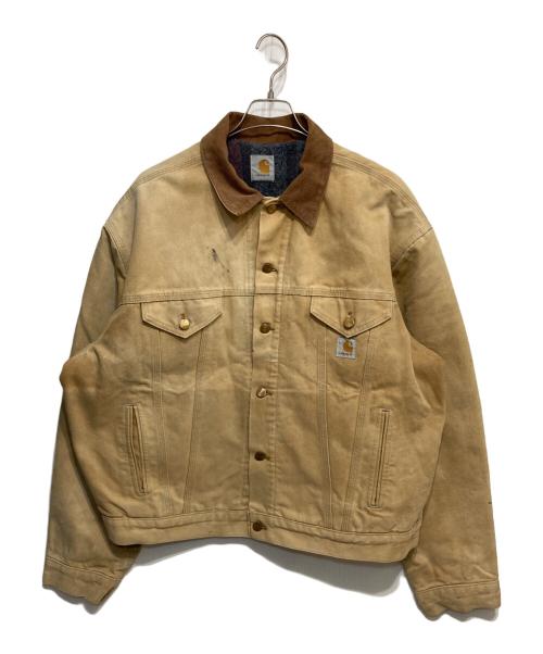 CarHartt（カーハート）CarHartt (カーハート) ヴィンテージダックトラッカージャケット ベージュ サイズ:不明(L-XL相当)の古着・服飾アイテム
