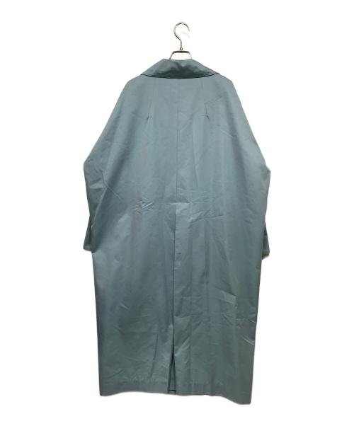 ENFOLD（エンフォルド）ENFOLD (エンフォルド) コットンブレンドダブルボタンロングコート ブルー サイズ:38の古着・服飾アイテム