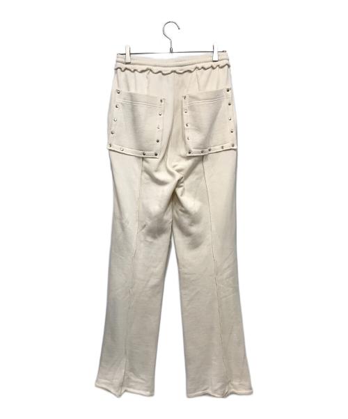 NVRFRGT（ネヴァーフォーゲット）NVRFRGT (ネヴァーフォーゲット) RECYCLED COTTON STUDDED LOUNGE PANTS ホワイト サイズ:1の古着・服飾アイテム