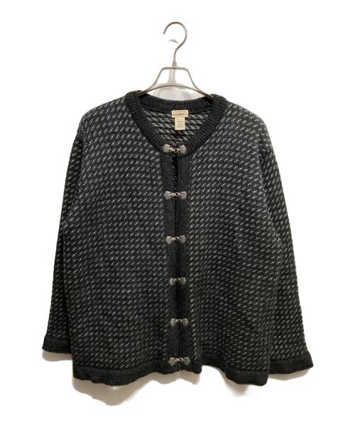 L.L.Bean（エルエルビーン）L.L.Bean (エルエルビーン) 古着バーズアイカーディガン グレー サイズ:SIZE XL(WOME'S)の古着・服飾アイテム