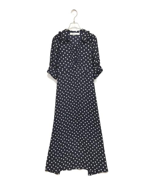 bilitis dix-sept ans（ビリティスディセッタン）bilitis dix-sept ans (ビリティスディセッタン) ドット ドレス ネイビー サイズ:36の古着・服飾アイテム