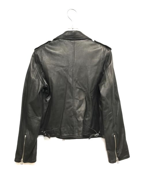 allureville（アルアバイル）allureville (アルアバイル) ラムレザーライダースジャケット ブラック サイズ:3の古着・服飾アイテム