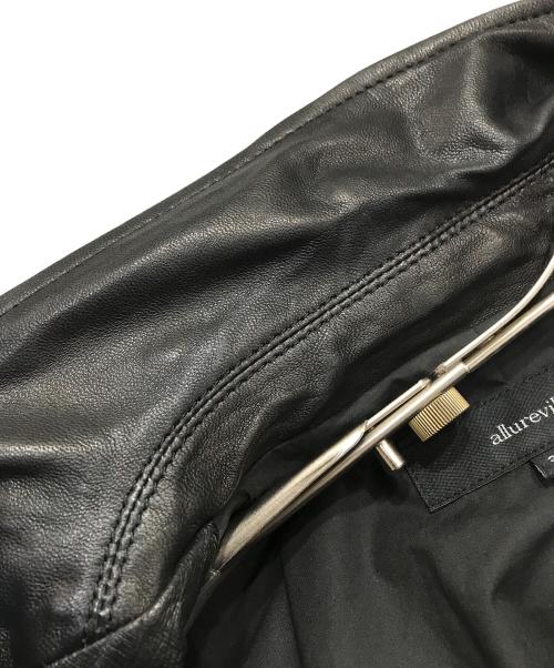 allureville（アルアバイル）allureville (アルアバイル) ラムレザーライダースジャケット ブラック サイズ:3の古着・服飾アイテム