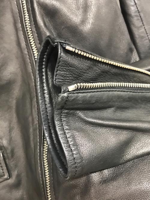 allureville（アルアバイル）allureville (アルアバイル) ラムレザーライダースジャケット ブラック サイズ:3の古着・服飾アイテム