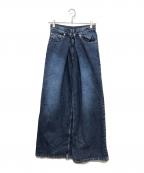 JOHN LAWRENCE SULLIVANジョン ローレンス サリバン）の古着「Womens washed denim wide pants」｜インディゴ