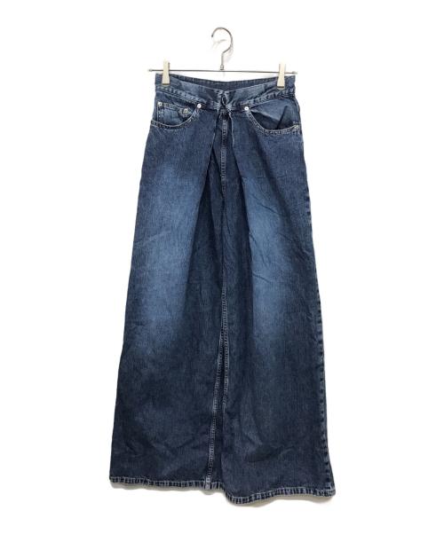JOHN LAWRENCE SULLIVAN（ジョン ローレンス サリバン）JOHN LAWRENCE SULLIVAN (ジョン ローレンス サリバン) Womens washed denim wide pants インディゴ サイズ:Sの古着・服飾アイテム