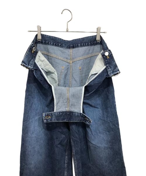 JOHN LAWRENCE SULLIVAN（ジョン ローレンス サリバン）JOHN LAWRENCE SULLIVAN (ジョン ローレンス サリバン) Womens washed denim wide pants インディゴ サイズ:Sの古着・服飾アイテム