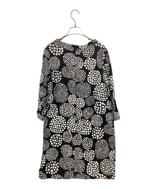 marimekko（マリメッコ）marimekko (マリメッコ) プケッティ柄膝丈ワンピース ブラック サイズ:36の古着・服飾アイテム
