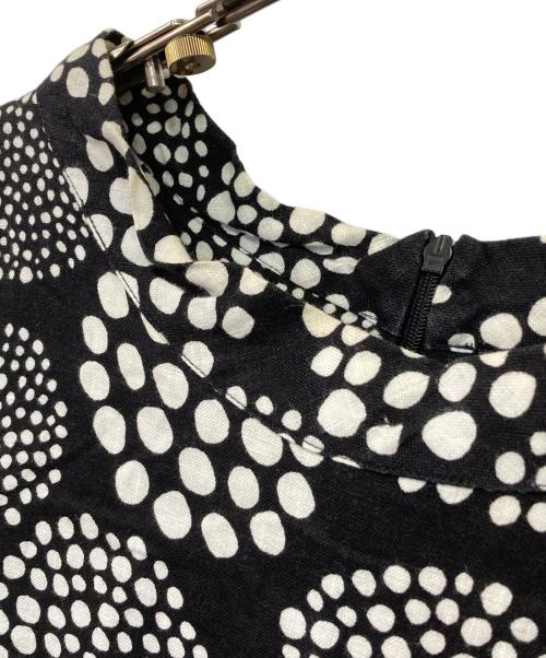 marimekko（マリメッコ）marimekko (マリメッコ) プケッティ柄膝丈ワンピース ブラック サイズ:36の古着・服飾アイテム