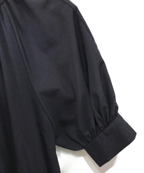 ANAYI（アナイ）ANAYI (アナイ) スムース＋ローンパフスリーブワンピース ネイビー サイズ:36の古着・服飾アイテム