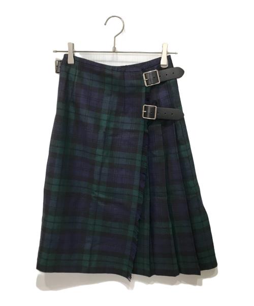 O'NEIL OF DUBLIN（オニールオブダブリン）O'NEIL OF DUBLIN (オニールオブダブリン) キルトラップスカート ネイビー サイズ:F36の古着・服飾アイテム