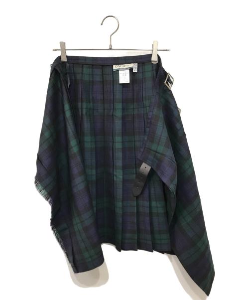O'NEIL OF DUBLIN（オニールオブダブリン）O'NEIL OF DUBLIN (オニールオブダブリン) キルトラップスカート ネイビー サイズ:F36の古着・服飾アイテム