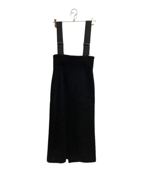 Whim Gazette（ウィムガゼット）Whim Gazette (ウィムガゼット) ZIPサスペンダーワンピース ブラック サイズ:38の古着・服飾アイテム