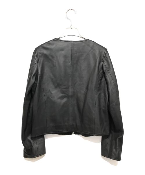 RAY BEAMS（レイ ビームス）RAY BEAMS (レイ ビームス) ラムレザーノーカラーブルゾン ブラック サイズ:1の古着・服飾アイテム