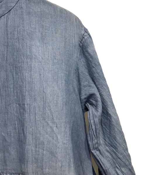 BEARDSLEY（ビアズリー）BEARDSLEY (ビアズリー) シフォンデニムギャザーワンピース インディゴの古着・服飾アイテム