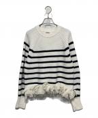 ARPEGE STORYアルページュストーリー）の古着「裾シフォンニット」｜ホワイト