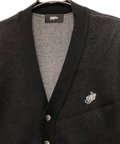 myne（マイン）MYNE (マイン) Heart Pattern Cardigan ブラック サイズ:Mの古着・服飾アイテム
