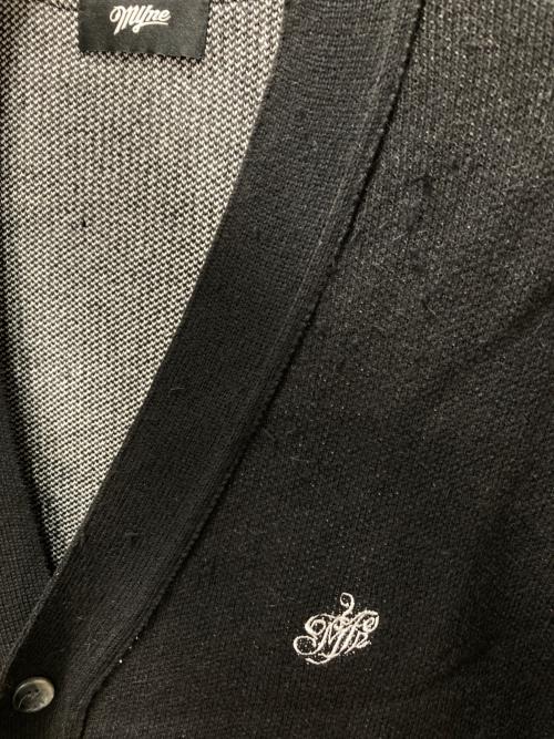 myne（マイン）MYNE (マイン) Heart Pattern Cardigan ブラック サイズ:Mの古着・服飾アイテム