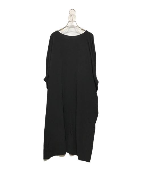 Y's（ワイズ）Y's (ワイズ) CREPE de CHINE BIG DRESS ブラック サイズ:1の古着・服飾アイテム