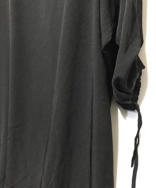 Y's（ワイズ）Y's (ワイズ) CREPE de CHINE BIG DRESS ブラック サイズ:1の古着・服飾アイテム