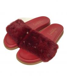 VALENTINO GARAVANI（ヴァレンティノ・ガラヴァーニ）の古着「スタッズファーサンダル」｜レッド