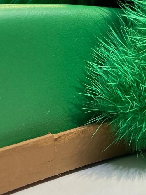 VALENTINO GARAVANI（ヴァレンティノ・ガラヴァーニ）VALENTINO GARAVANI (ヴァレンティノ・ガラヴァーニ) スタッズファーサンダル グリーン サイズ:36の古着・服飾アイテム