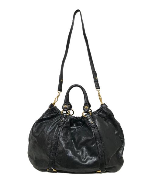 MIU MIU（ミュウミュウ）MIU MIU (ミュウミュウ) 2WAYショルダーバッグ ブラックの古着・服飾アイテム