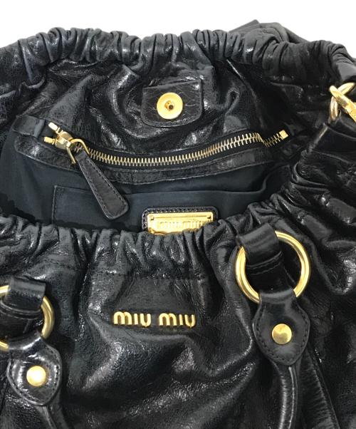 MIU MIU（ミュウミュウ）MIU MIU (ミュウミュウ) 2WAYショルダーバッグ ブラックの古着・服飾アイテム