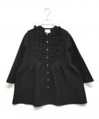 UNITED ARROWS TOKYOユナイテッドアローズトウキョウ）の古着「ミニフリル ニットカーディガン」｜ブラック