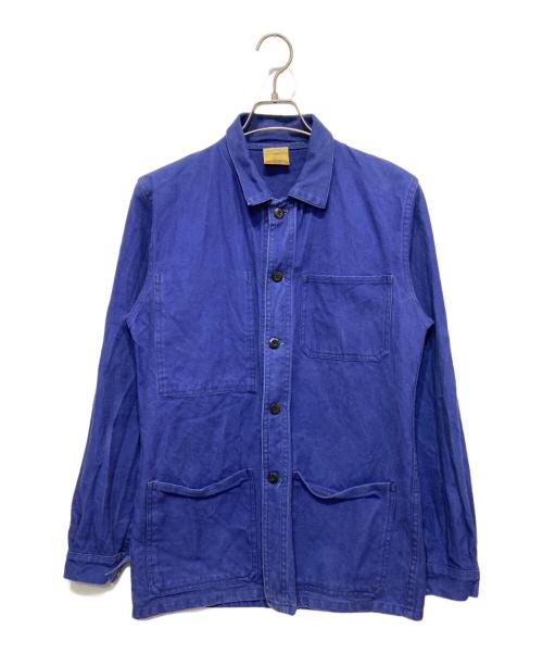 USED（ユーズド）USED (ユーズド) フレンチワーク カバーオールジャケット ブルー サイズ:46の古着・服飾アイテム