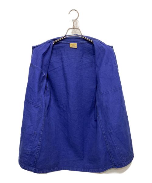 USED（ユーズド）USED (ユーズド) フレンチワーク カバーオールジャケット ブルー サイズ:46の古着・服飾アイテム