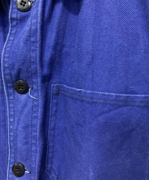 USED（ユーズド）USED (ユーズド) フレンチワーク カバーオールジャケット ブルー サイズ:46の古着・服飾アイテム