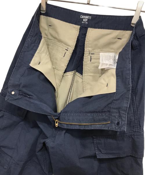 Carhartt WIP（カーハート ワークインプログレス）CARHARTT WIP (カーハート ワークインプログレス) リップストップカーゴパンツ ネイビー サイズ:34の古着・服飾アイテム