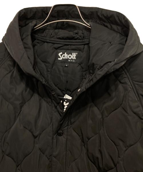 Schott（ショット）Schott (ショット) QULTING BIG COAT ブラック サイズ:Lの古着・服飾アイテム