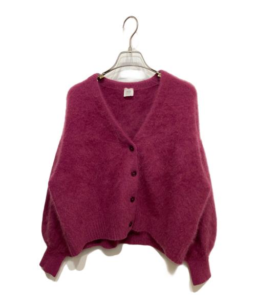 IENA（イエナ）IENA (イエナ) IENA LA BOUCLE ファーニットカーディガン パープル サイズ:記載なしの古着・服飾アイテム