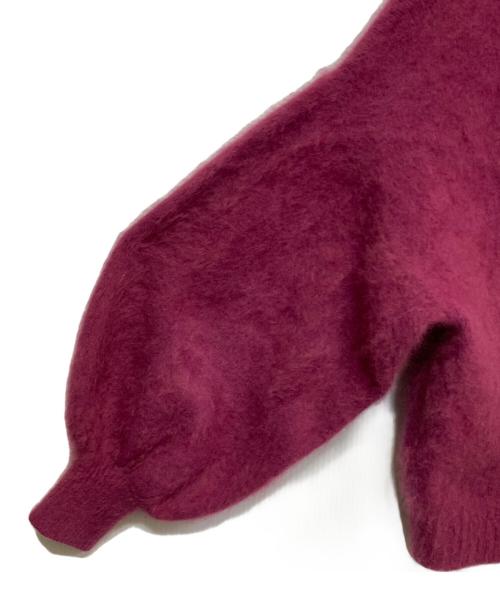 IENA（イエナ）IENA (イエナ) IENA LA BOUCLE ファーニットカーディガン パープル サイズ:記載なしの古着・服飾アイテム