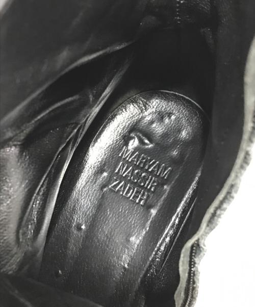 MARYAM NASSIR ZADEH（マリアムナッシアーザデー）maryam nassir zadeh (マリアムナッシアーザデー) サイドジップヒールブーツ ブラック サイズ:38の古着・服飾アイテム