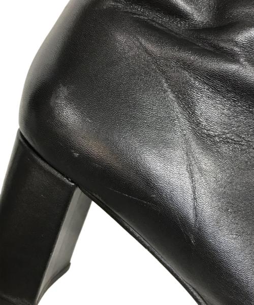 MARYAM NASSIR ZADEH（マリアムナッシアーザデー）maryam nassir zadeh (マリアムナッシアーザデー) サイドジップヒールブーツ ブラック サイズ:38の古着・服飾アイテム