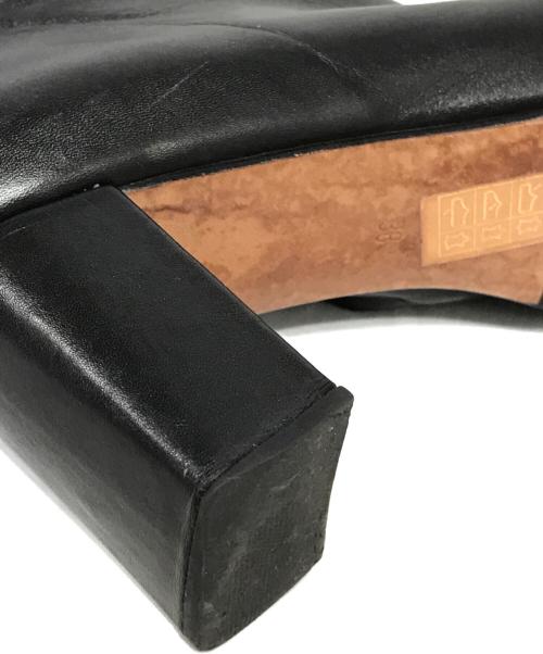 MARYAM NASSIR ZADEH（マリアムナッシアーザデー）maryam nassir zadeh (マリアムナッシアーザデー) サイドジップヒールブーツ ブラック サイズ:38の古着・服飾アイテム