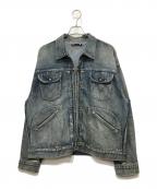 MINEDENIMマインデニム）の古着「24AW E.BF-ZP GJKT USS デニムジャケット」｜ブルー