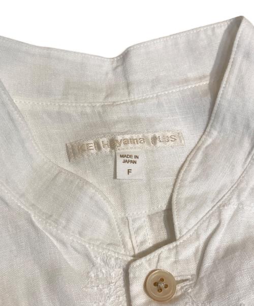 KEI HAYAMA PLUS（ケイ ハヤマ プリュス）KEI Hayama PLUS (ケイ ハヤマ プリュス) 刺繍シャツ ホワイト サイズ:Fの古着・服飾アイテム