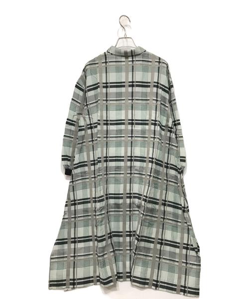 KEI HAYAMA PLUS（ケイ ハヤマ プリュス）KEI HAYAMA PLUS (ケイ ハヤマ プリュス) チェックシャツワンピース グリーン サイズ:FREEの古着・服飾アイテム