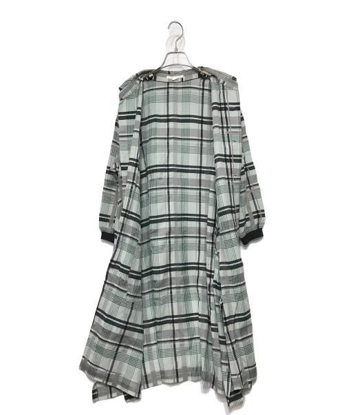 KEI HAYAMA PLUS（ケイ ハヤマ プリュス）KEI HAYAMA PLUS (ケイ ハヤマ プリュス) チェックシャツワンピース グリーン サイズ:FREEの古着・服飾アイテム