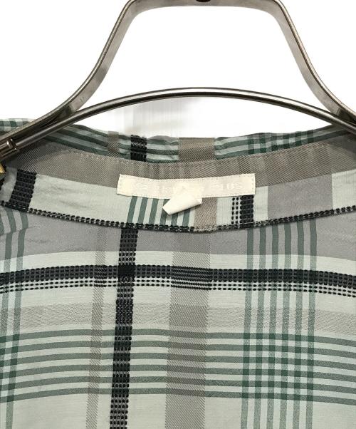 KEI HAYAMA PLUS（ケイ ハヤマ プリュス）KEI HAYAMA PLUS (ケイ ハヤマ プリュス) チェックシャツワンピース グリーン サイズ:FREEの古着・服飾アイテム