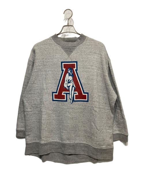 Hysteric Glamour（ヒステリックグラマー）Hysteric Glamour (ヒステリックグラマー) カレッジヒスガールプリントスウェット グレー サイズ:FREEの古着・服飾アイテム