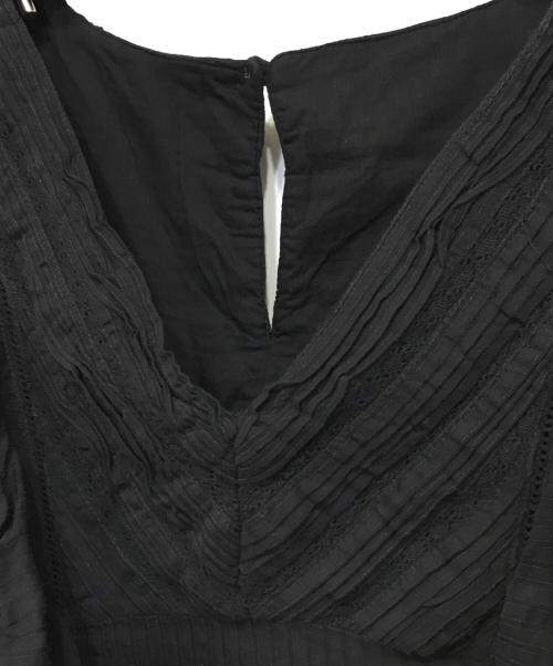 IENA（イエナ）IENA (イエナ) インドドビーラッフルスリーブブラウス ブラック サイズ:記載なしの古着・服飾アイテム