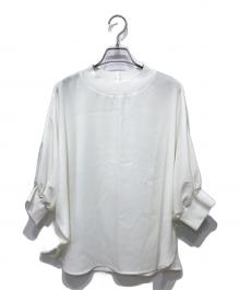 BEARDSLEY（ビアズリー）の古着「ニットコンビブラウス」｜ホワイト