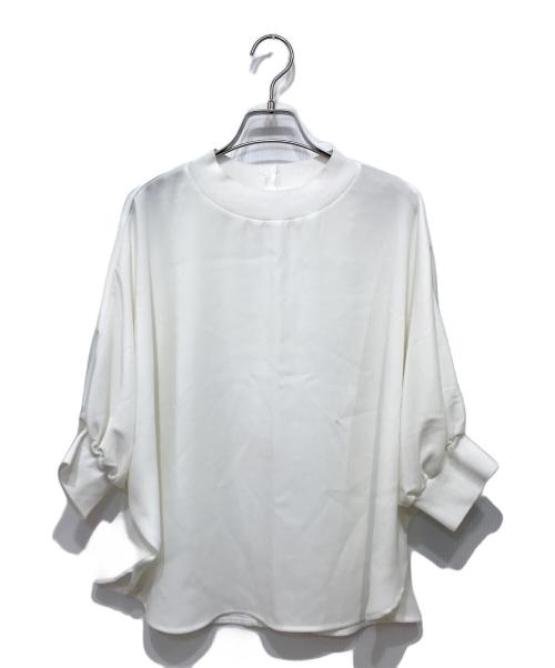 BEARDSLEY（ビアズリー）BEARDSLEY (ビアズリー) ニットコンビブラウス ホワイト サイズ:FREEの古着・服飾アイテム