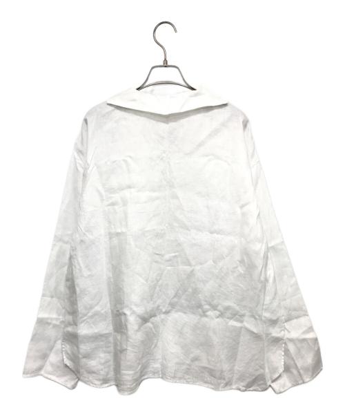 journal standard luxe（ジャーナルスタンダード ラックス）JOURNAL STANDARD LUXE (ジャーナルスタンダード リュクス) ソフトリネン セーラーシャツ ホワイト サイズ:記載なしの古着・服飾アイテム