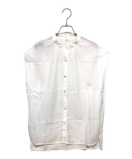 IENA（イエナ）IENA (イエナ) バンドカラー タック フレンチブラウス ホワイト サイズ:記載なしの古着・服飾アイテム